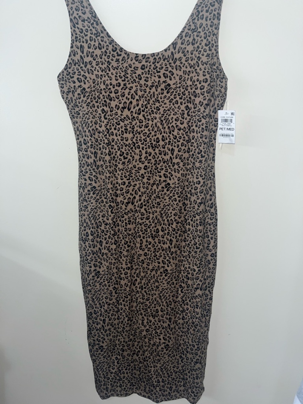 Bar III Brown Cheetah/Leopard Print Midi Bodycon Dress NWT